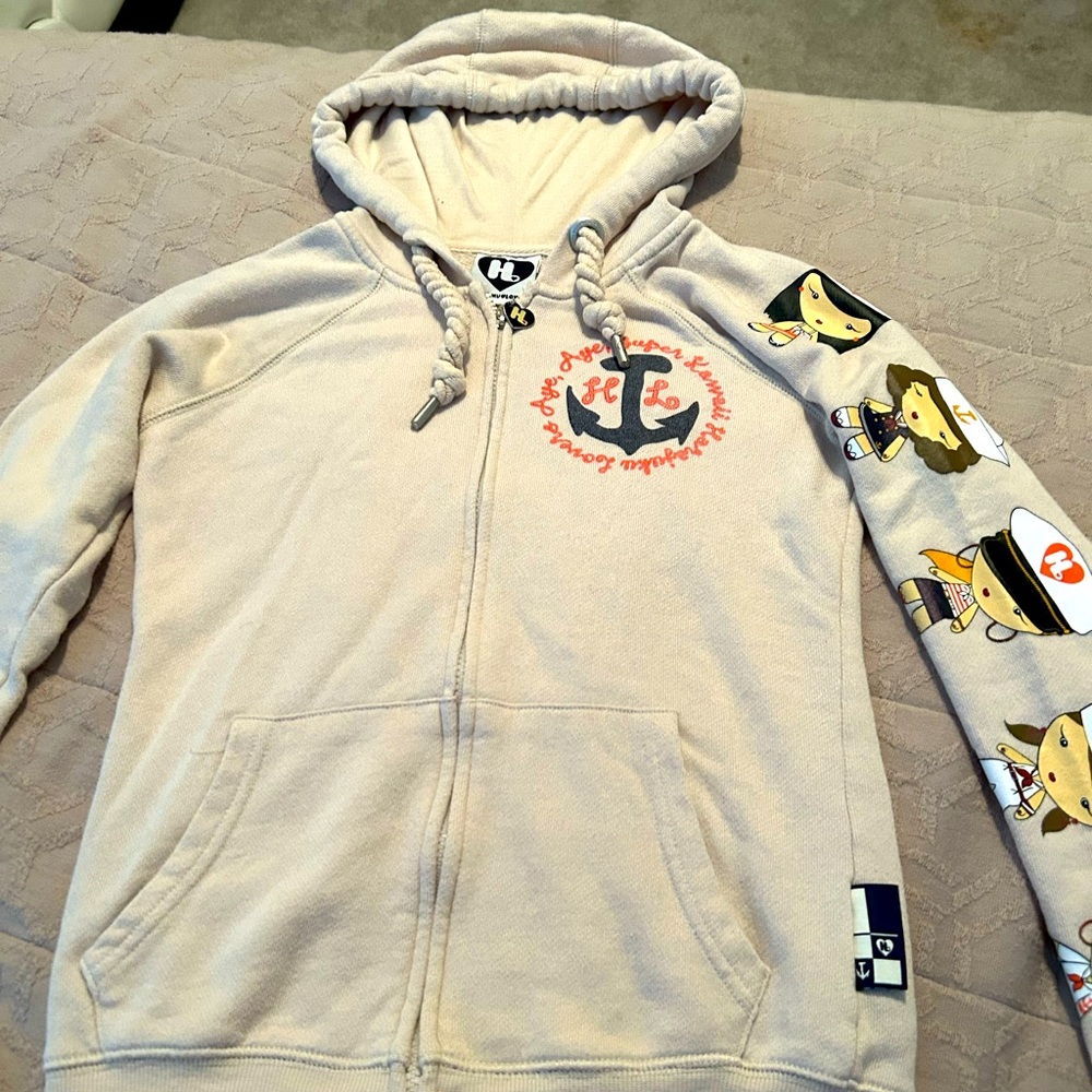 Harajuku Lovers Sailor Y2K Zip Hoodie Sz XS Rare